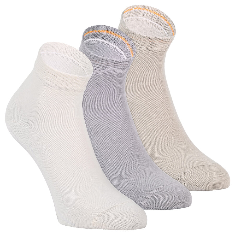 Kurzsocken ohne Gummidruck Camano grau-oliv-beige-mix
