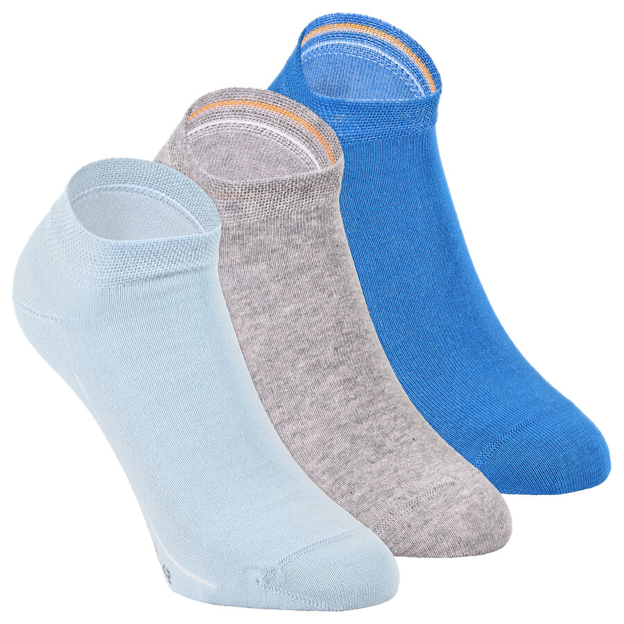 Sneakersocken ohne Gummidruck Camano blau-grau-mix
