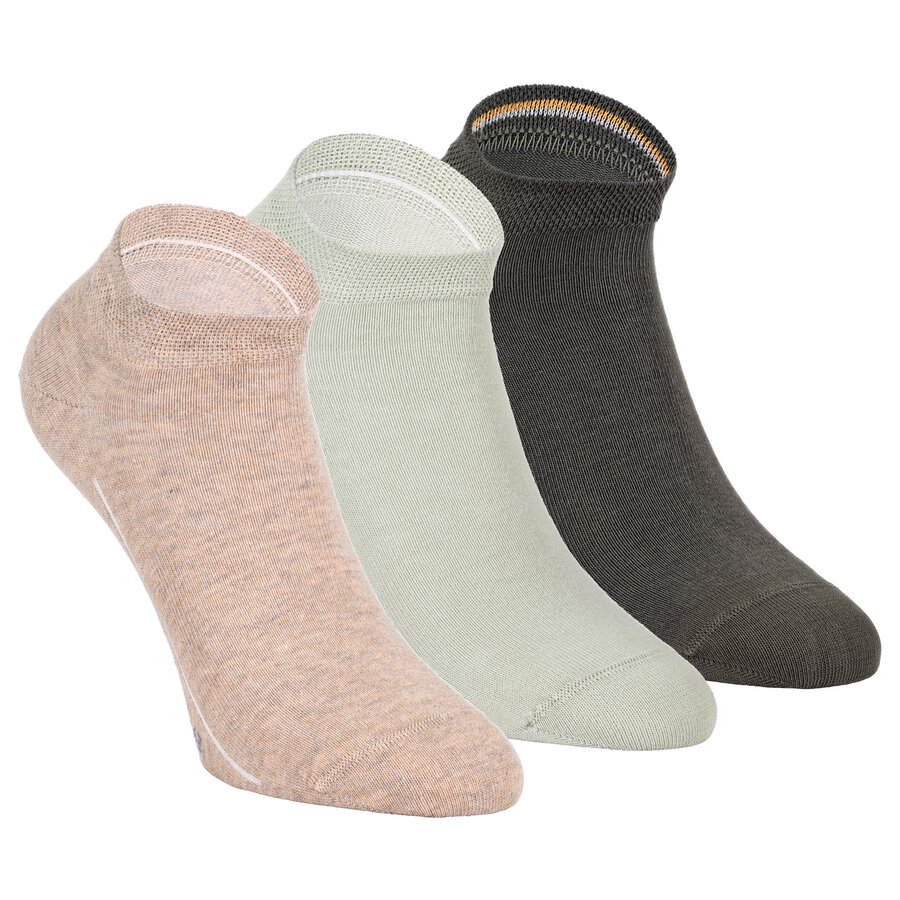 Sneakersocken ohne Gummidruck Camano beige-oliv-grün-mix