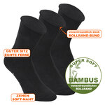 Bambus-Wellness-Socken Rollrand schwarz - 2