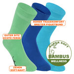 Bambus-Wellness-Socken blau-grün-mix - 2