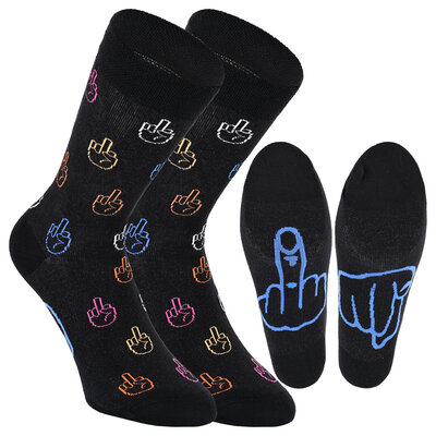 Motivsocken Mittelfinger Stinkefinger