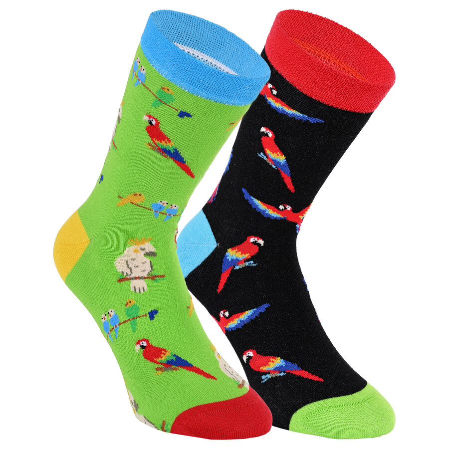 Motivsocken kunterbunte Papageien