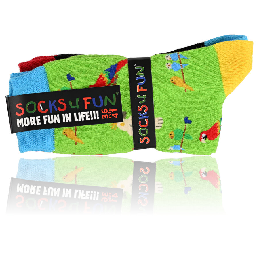 Motivsocken kunterbunte Papageien - 2