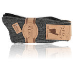 100% Wollsocken mit Alpakawolle anthrazit-grau-mix - 9