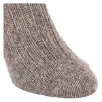 100% Wollsocken mit Alpakawolle wollweiß-braun-mix - 8