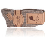 100% Wollsocken mit Alpakawolle braun-braun-mix - 9