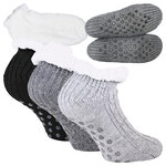 Damen-Sneaker-Hüttensocken ABS-Noppen Apollo multi-grau - 6