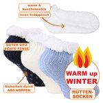 Damen-Sneaker-Hüttensocken ABS-Noppen Apollo multi-blau - 2