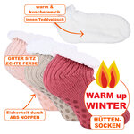 Damen-Sneaker-Hüttensocken ABS-Noppen Apollo multi-pink - 2