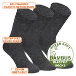 Bambus Diabetikersocken Apollo anthrazit-melange - 8