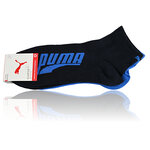 Puma Quarter Kurzsocken mit breitem Puma Schriftzug blau-marine-mix - 3