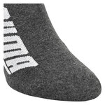 Puma Quarter Kurzsocken mit breitem Puma Schriftzug schwarz-grau-melange-mix - 4