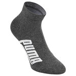Puma Quarter Kurzsocken mit breitem Puma Schriftzug schwarz-grau-melange-mix - 7