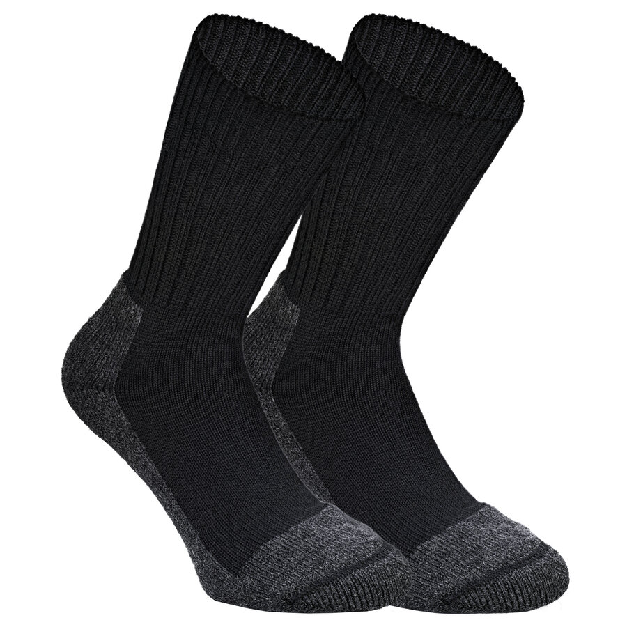 Dicke Outdoor Wollsocken Merino Made in Germany schwarz