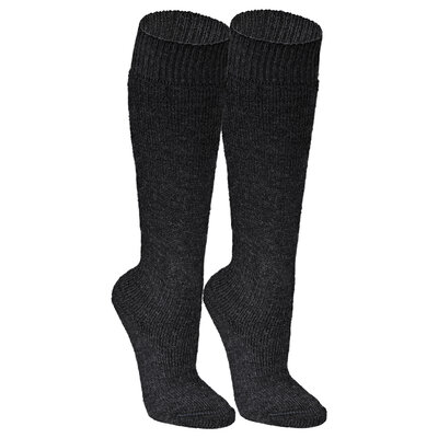 Dicke Outdoor Stiefel-Kniestrümpfe Merino Made in Germany anthrazit
