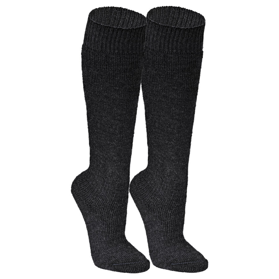 Dicke Outdoor Stiefel-Kniestrümpfe Merino Made in Germany anthrazit