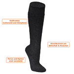 Dicke Outdoor Stiefel-Kniestrümpfe Merino Made in Germany anthrazit - 3