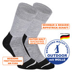 Outdoor Wollsocken Merino Wolle Made in Germany hellgrau - 2