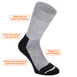 Outdoor Wollsocken Merino Wolle Made in Germany hellgrau - 3