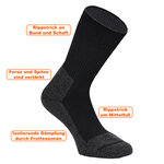 Outdoor Merino Wollsocken Made in Germany schwarz - 5