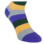 Herrensocken ohne Gummidruck Block-Streifen lila-gelb - 5