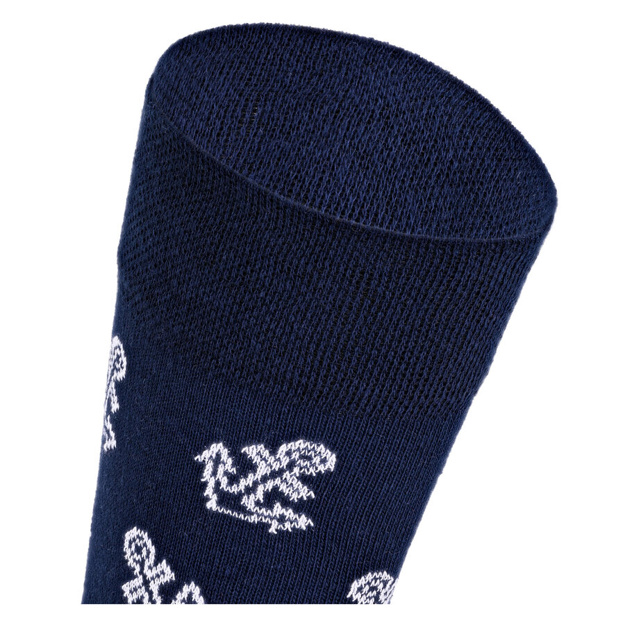 Ahoi Maritim Socken Baumwolle Anker weiß - 3