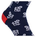 Ahoi Maritim Socken GOTS Bio Baumwolle Anker weiß - 5