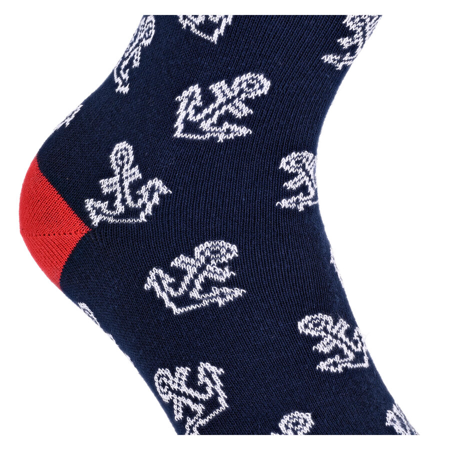 Ahoi Maritim Socken Baumwolle Anker weiß - 5