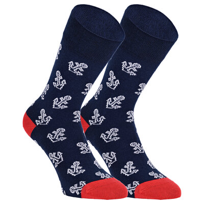Ahoi Maritim Socken GOTS Bio Baumwolle Anker weiß