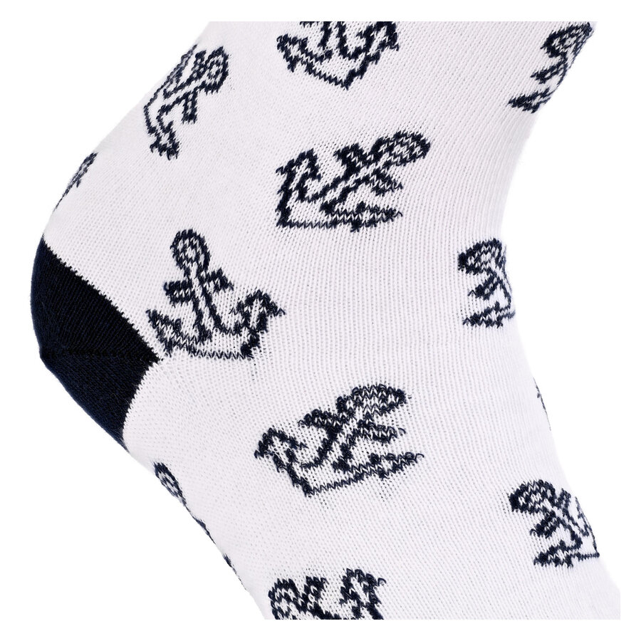 Ahoi Maritim Socken Baumwolle Anker blau - 5