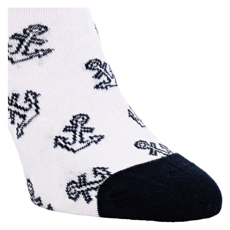 Ahoi Maritim Socken Baumwolle Anker blau - 7