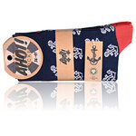 Ahoi Maritim Socken GOTS Bio Baumwolle Anker weiß - 2
