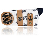 Ahoi Maritim Socken GOTS Bio Baumwolle Anker blau - 2