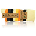 Ringelsocken Bio-Baumwolle Blockstreifen gelb-orange - 2