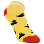 Quietsche-Entchen Sneakersocken schwarze Enten auf gelb - 2