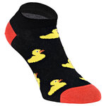 Quietsche-Entchen Sneakersocken gelbe Enten auf schwarz - 2