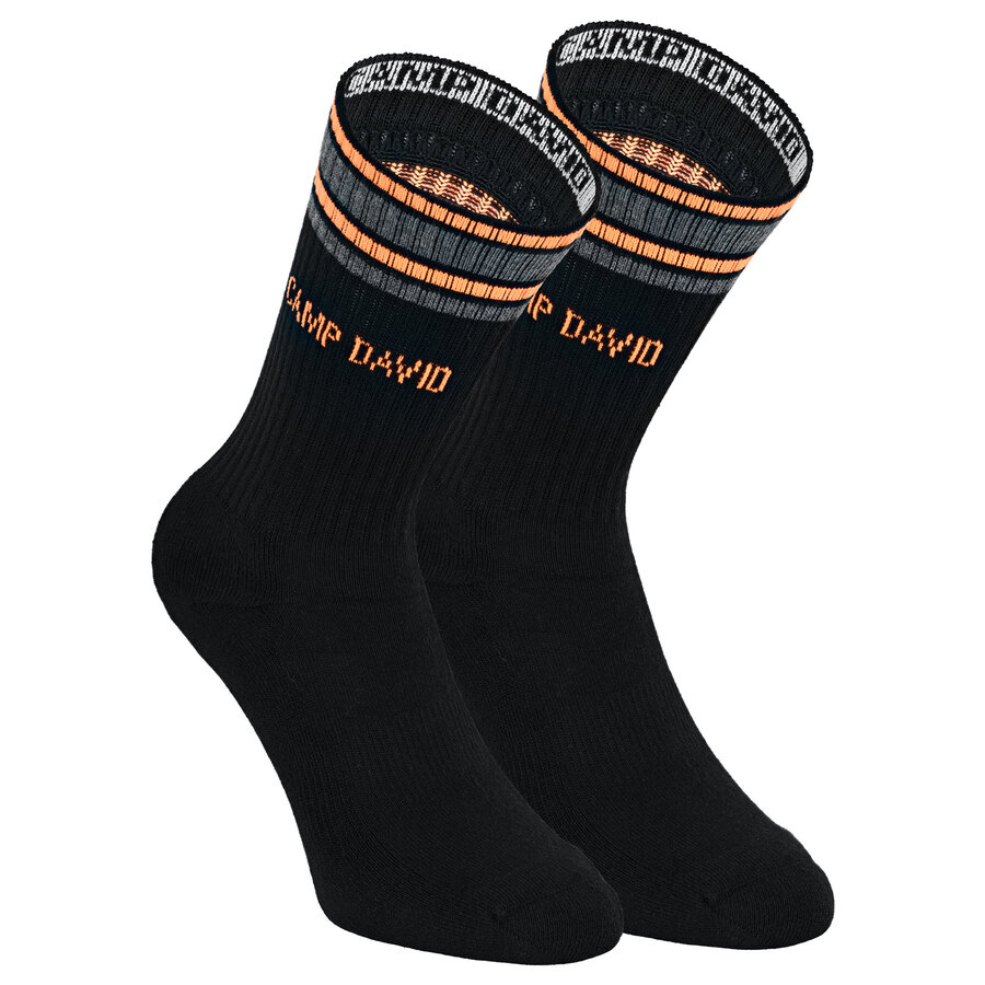 Herren-Tennissocken Feature-Rich Camp David schwarz-orange