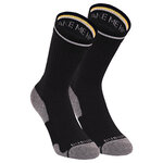 Merino Sport-Wollsocken reflektierende Streifen Camano schwarz - 1