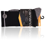 Merino Sport-Wollsocken reflektierende Streifen Camano schwarz - 2