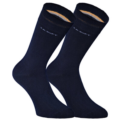 Bambussocken ohne Gummidruck camano navy-marine-blau