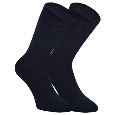 Bequeme Camano Bio-Baumwoll-Socken mit breitem Piquetbund schwarz - anthrazit