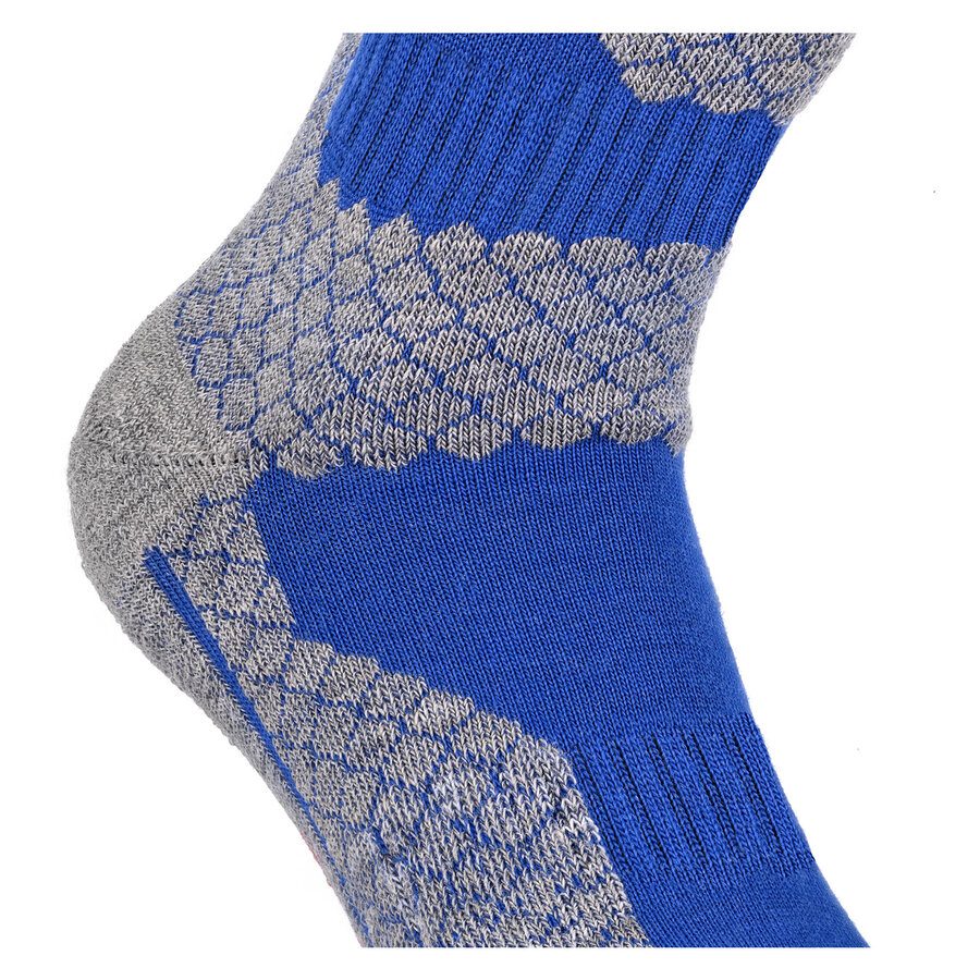 Trekking-Outdoorsocken Wolle Coolmax Made in Germany blau-grau - 7