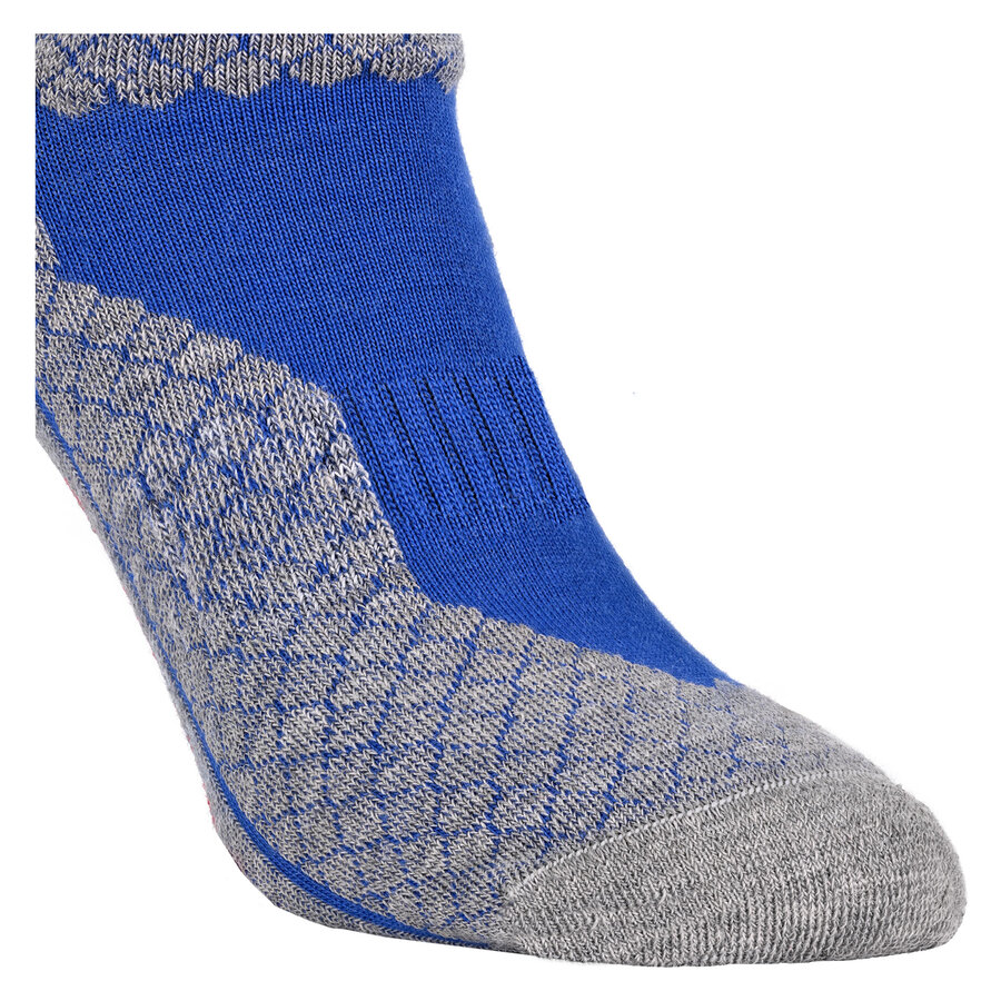Trekking-Outdoorsocken Wolle Coolmax Made in Germany blau-grau - 4