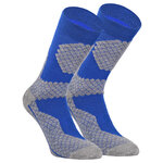 Trekking-Outdoorsocken Wolle Coolmax Made in Germany blau-grau - 13