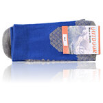 Trekking-Outdoorsocken Wolle Coolmax Made in Germany blau-grau - 2