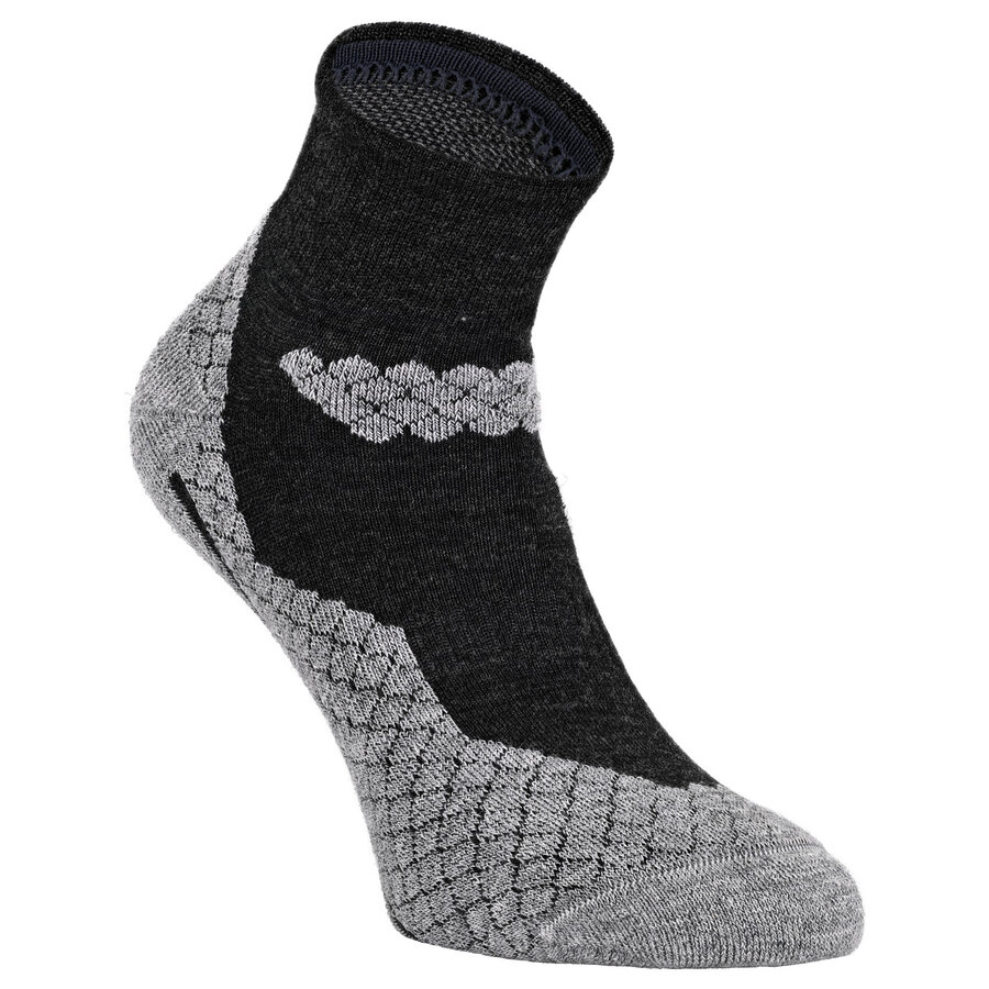 Trekking-Outdoor Kurzsocken Wolle Coolmax Made in Germany anthrazit-grau - 4