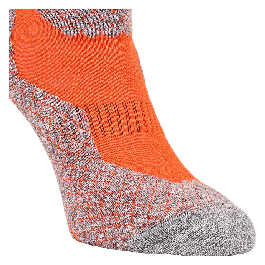 Trekking-Outdoor Kurzsocken Wolle Coolmax Made in Germany orange-grau - 4