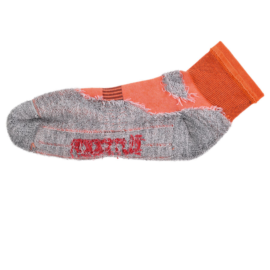 Trekking-Outdoor Kurzsocken Wolle Coolmax Made in Germany orange-grau - 3