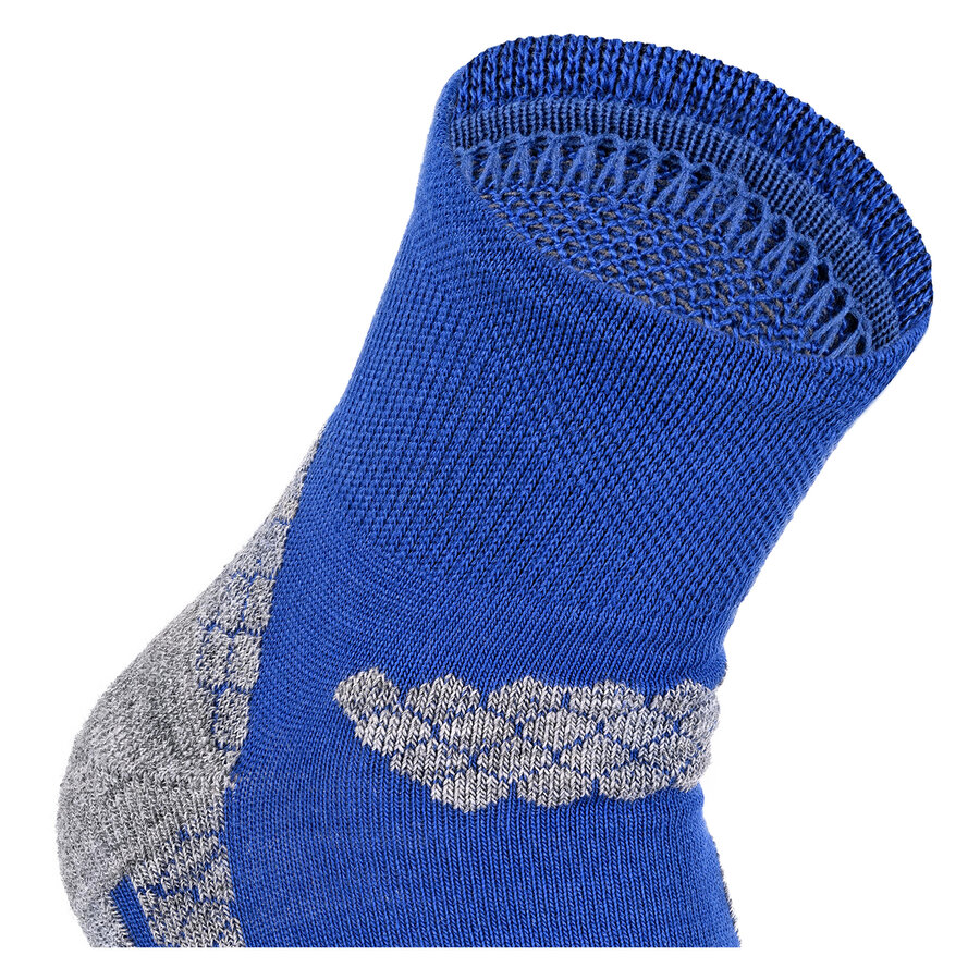 Trekking-Outdoor Kurzsocken Wolle Coolmax Made in Germany blau-grau - 8